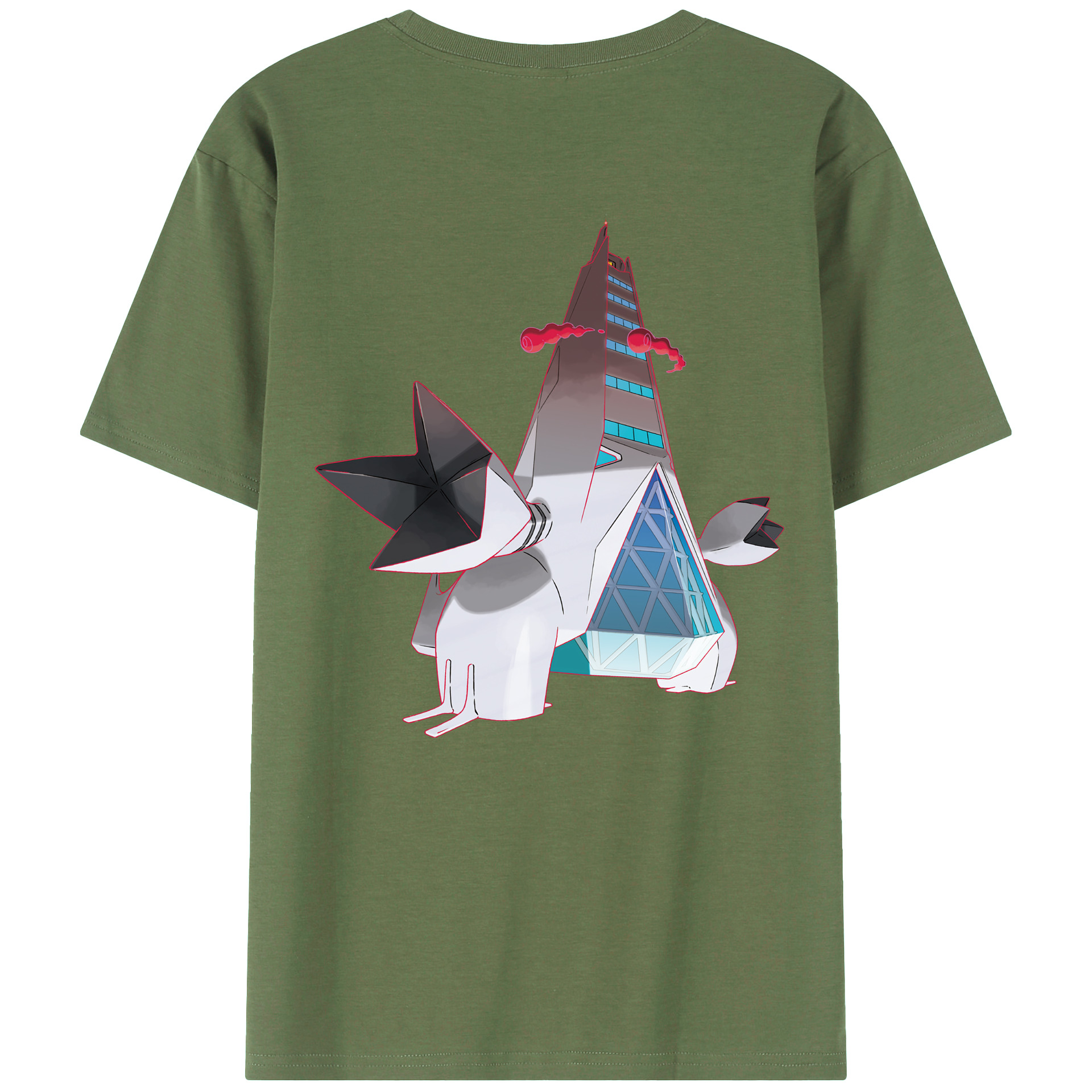 （画像用） ポケットモンスター Pokémon 綿100％ メンズ半袖Tシャツ（バックプリント） 通気性
